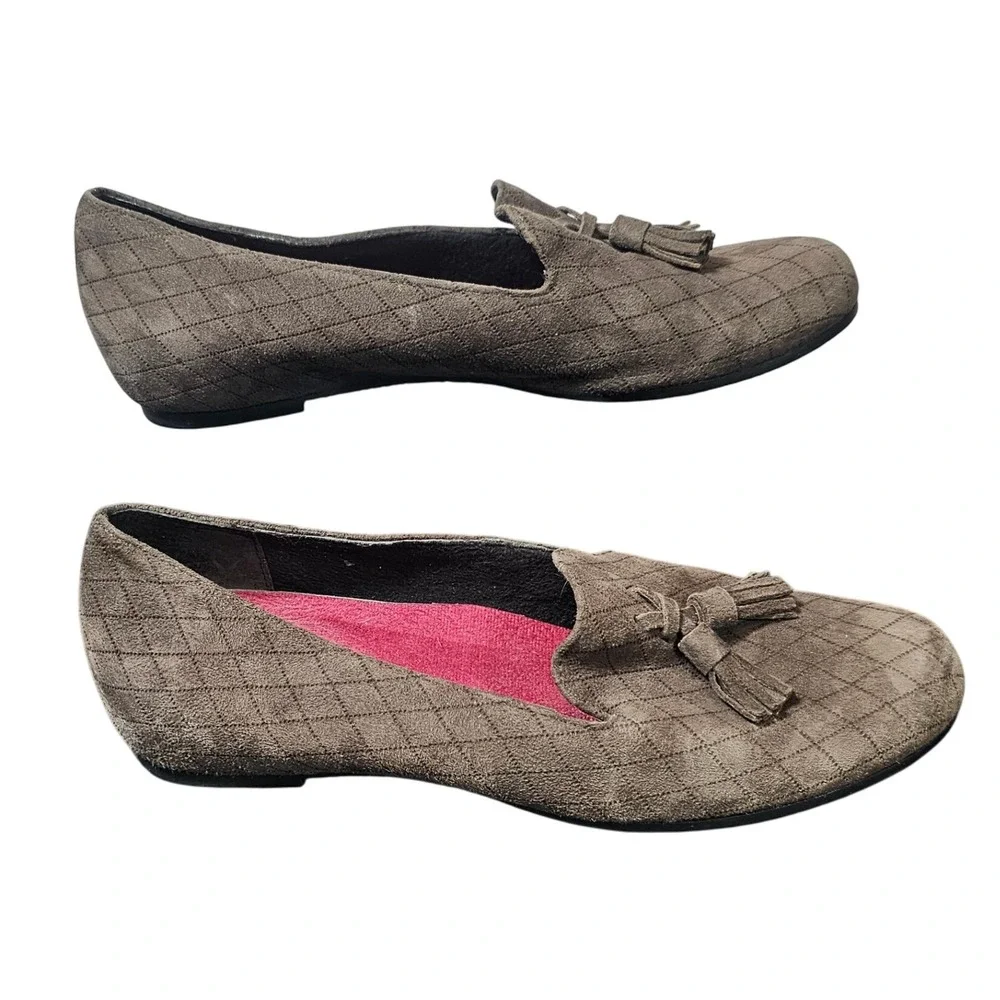 Munro Vintage American Suede Tassel Loafer Slip On Casual Comfort Women Shoes‎ 8